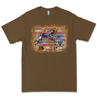 Cacao aztec leopard cowhide wood western background Premium Tee - AdoDesignShop