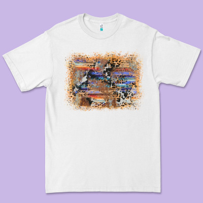 Aztec Leopard Cowhide Wood Western Background Premium Tee Designed By Adodesignshop