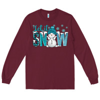 Burgundy let it snow with cute snowman bbs Long Sleeve Tee - BundleAndBundleShop