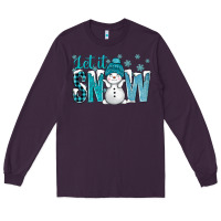 Plum let it snow with cute snowman bbs Long Sleeve Tee - BundleAndBundleShop