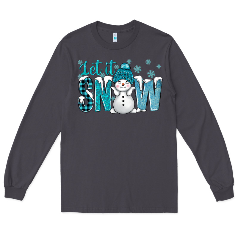 Let It Snow With Cute Snowman Bbs Long Sleeve Tee by BundleAndBundleShop | Teevron