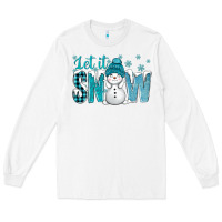 White let it snow with cute snowman bbs Long Sleeve Tee - BundleAndBundleShop