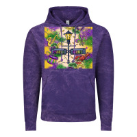 Cloud Purple mardi gras street lights Vintage Hoodie - MaliasSmallBusiness