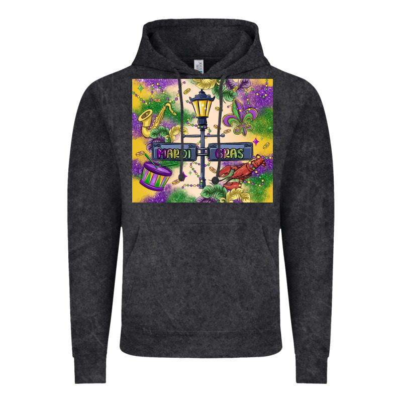 Mardi Gras Street Lights Vintage Hoodie by MaliasSmallBusiness | Teevron