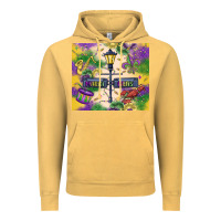 Vintage Mustard mardi gras street lights Vintage Hoodie - MaliasSmallBusiness