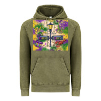 Vintage Olive mardi gras street lights Vintage Hoodie - MaliasSmallBusiness