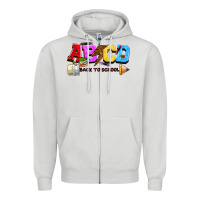 Abcd Back To School Zipper Hoodie | Teevron