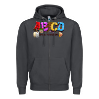 Smoke abcd back to school Zipper Hoodie - NancyCooperArtShop