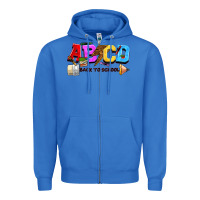 True Royal abcd back to school Zipper Hoodie - NancyCooperArtShop