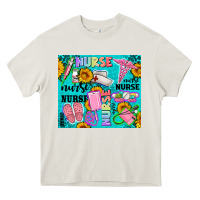 Cream western nurse Heavy Core Tee - AdoDesignShop