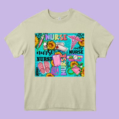 Western Nurse Heavy Core Tee Designed By Adodesignshop