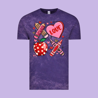Valentine Xoxo Teacher Vintage Tee Designed By Maliassmallbusiness