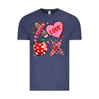 Vintage Denim valentine xoxo teacher Vintage Tee - MaliasSmallBusiness