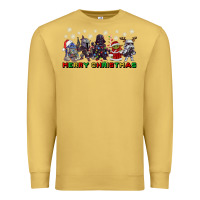 Antique Gold merry christmas gnomies Premium Sweatshirt - CowGirlArtShop