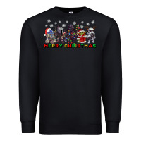 Black merry christmas gnomies Premium Sweatshirt - CowGirlArtShop