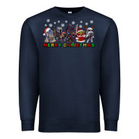 Navy merry christmas gnomies Premium Sweatshirt - CowGirlArtShop