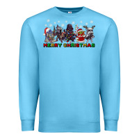 Ocean Blue merry christmas gnomies Premium Sweatshirt - CowGirlArtShop