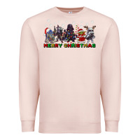 Pale Pink merry christmas gnomies Premium Sweatshirt - CowGirlArtShop