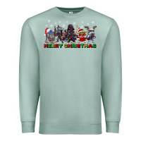 Seafoam merry christmas gnomies Premium Sweatshirt - CowGirlArtShop