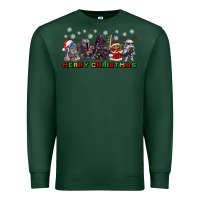 Sports Green merry christmas gnomies Premium Sweatshirt - CowGirlArtShop