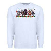 White merry christmas gnomies Premium Sweatshirt - CowGirlArtShop