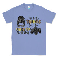 Colony Blue the best things in life mess up your hair Classic Tee - MaliasSmallBusiness