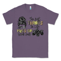 Lavender the best things in life mess up your hair Classic Tee - MaliasSmallBusiness
