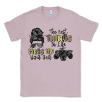 Lilac the best things in life mess up your hair Classic Tee - MaliasSmallBusiness