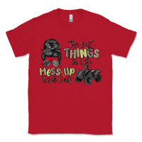 Red the best things in life mess up your hair Classic Tee - MaliasSmallBusiness