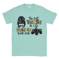Seafoam the best things in life mess up your hair Classic Tee - MaliasSmallBusiness