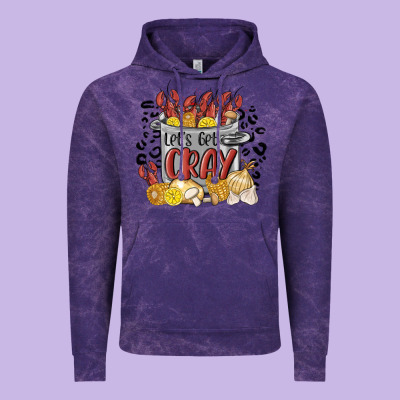 Let's Get Cray Crawfish Boil Vintage Hoodie Designed By Maliassmallbusiness