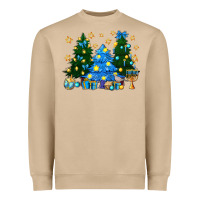 Mushroom Hannukah Christmas trees Heavyweight Sweatshirt - NancyCooperArtShop