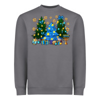 Storm Hannukah Christmas trees Heavyweight Sweatshirt - NancyCooperArtShop