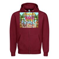Burgundy summer vibes Zipper Hoodie - NancyCooperArtShop
