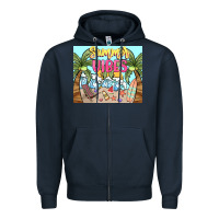 Navy summer vibes Zipper Hoodie - NancyCooperArtShop