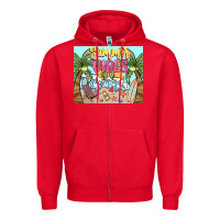 Red summer vibes Zipper Hoodie - NancyCooperArtShop