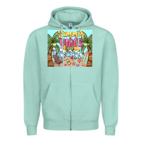 Seafoam summer vibes Zipper Hoodie - NancyCooperArtShop