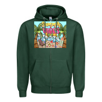 Sports Green summer vibes Zipper Hoodie - NancyCooperArtShop