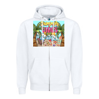 White summer vibes Zipper Hoodie - NancyCooperArtShop