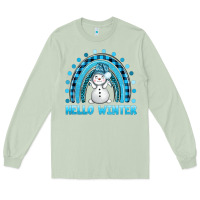 Matcha hello winter rainbow with snowman bbs Long Sleeve Tee - BundleAndBundleShop