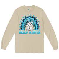 Mushroom hello winter rainbow with snowman bbs Long Sleeve Tee - BundleAndBundleShop