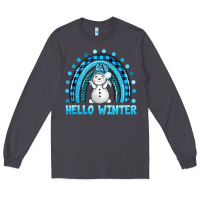Smoke hello winter rainbow with snowman bbs Long Sleeve Tee - BundleAndBundleShop