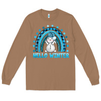 Toasted Coconut hello winter rainbow with snowman bbs Long Sleeve Tee - BundleAndBundleShop