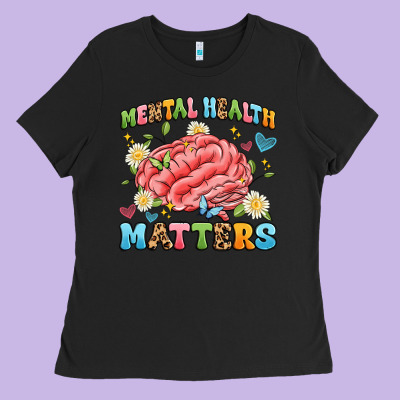 Mental Health Matters Ladies Tee Designed By Artiststas