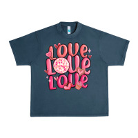 Midnight Navy love love love valentines day Urban Heavy Tee - MaliasSmallBusiness