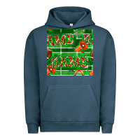 Pigment Midnight Navy american football megaphone and game seamless pattern Urban Hoodie - BundleAndBundleShop