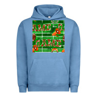 Pigment Pebble Blue american football megaphone and game seamless pattern Urban Hoodie - BundleAndBundleShop