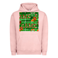Pigment Salmon american football megaphone and game seamless pattern Urban Hoodie - BundleAndBundleShop