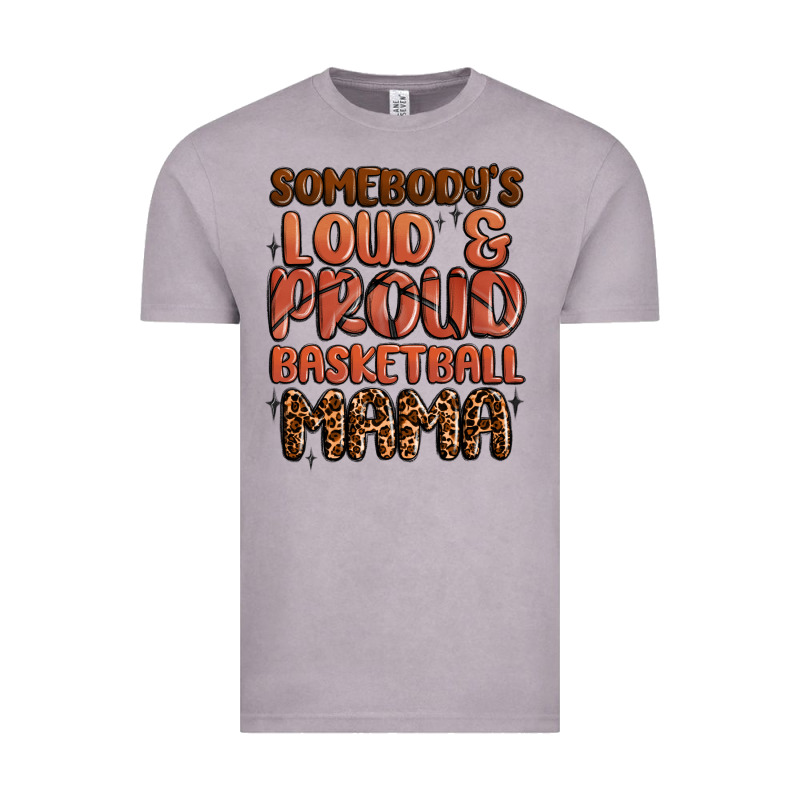 Somebodys Loud And Proud Basketball Mama Vintage Tee by MaliasSmallBusiness | Teevron
