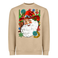 Mushroom Cowboy Santa Heavyweight Sweatshirt - NancyCooperArtShop